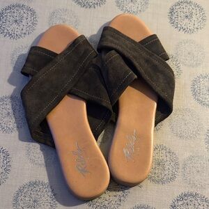 Rebels leather two strap sandals made in Italy size 8